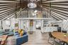 Yurt Livingroom and view to the nook