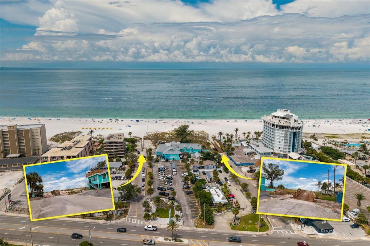Two beach accesses across the street