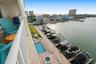 Balcony 6th floor view to building pool/spa and docks boardwalk