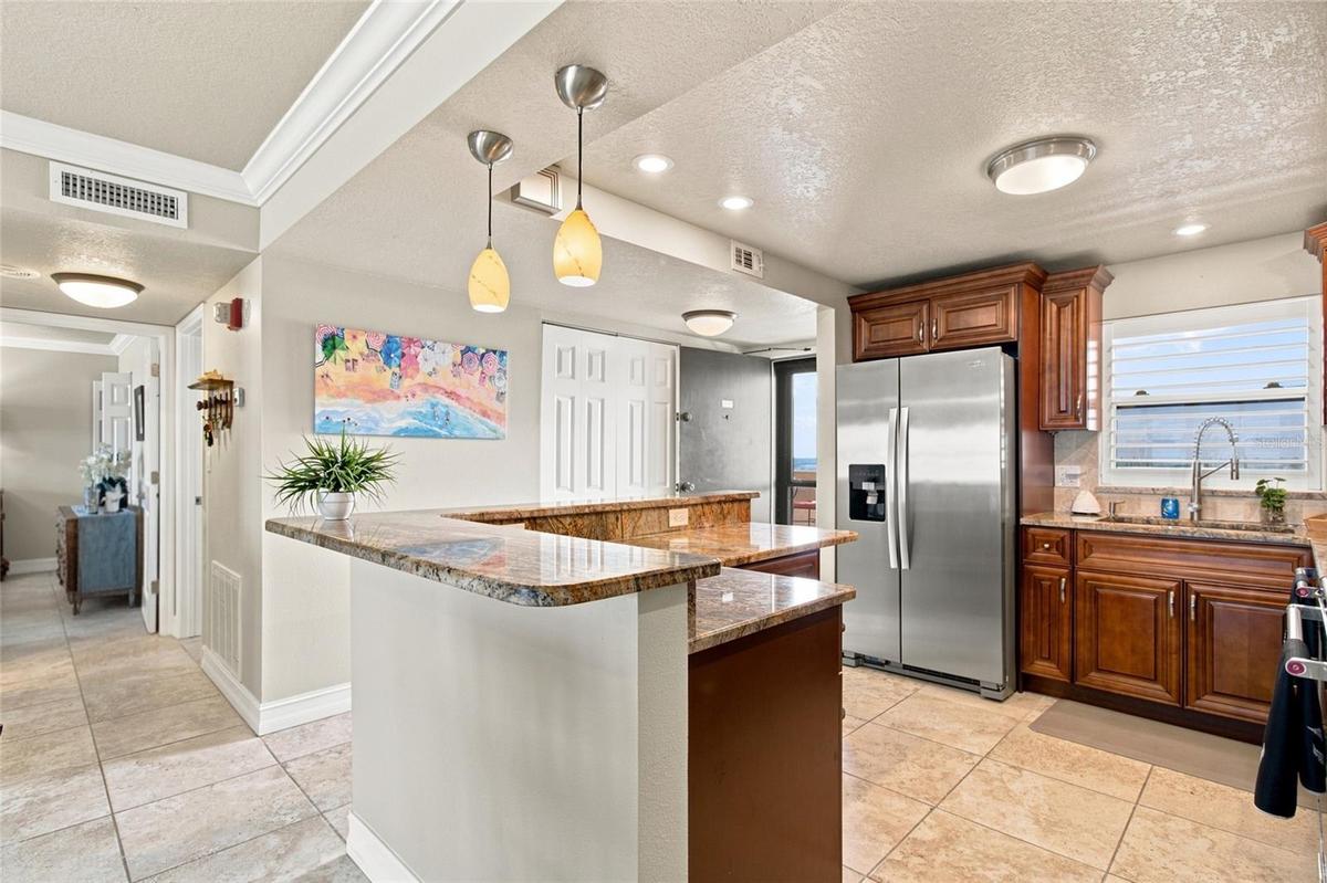 Kitchen and hall to bedrooms