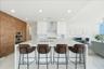 Designer lighting for functionality and ambiance.