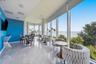 Elegant gathering room with catering kitchen.