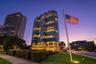 Striking curved modern architectural design.