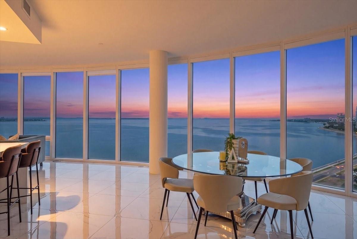 Perfect setting for entertaining guests.