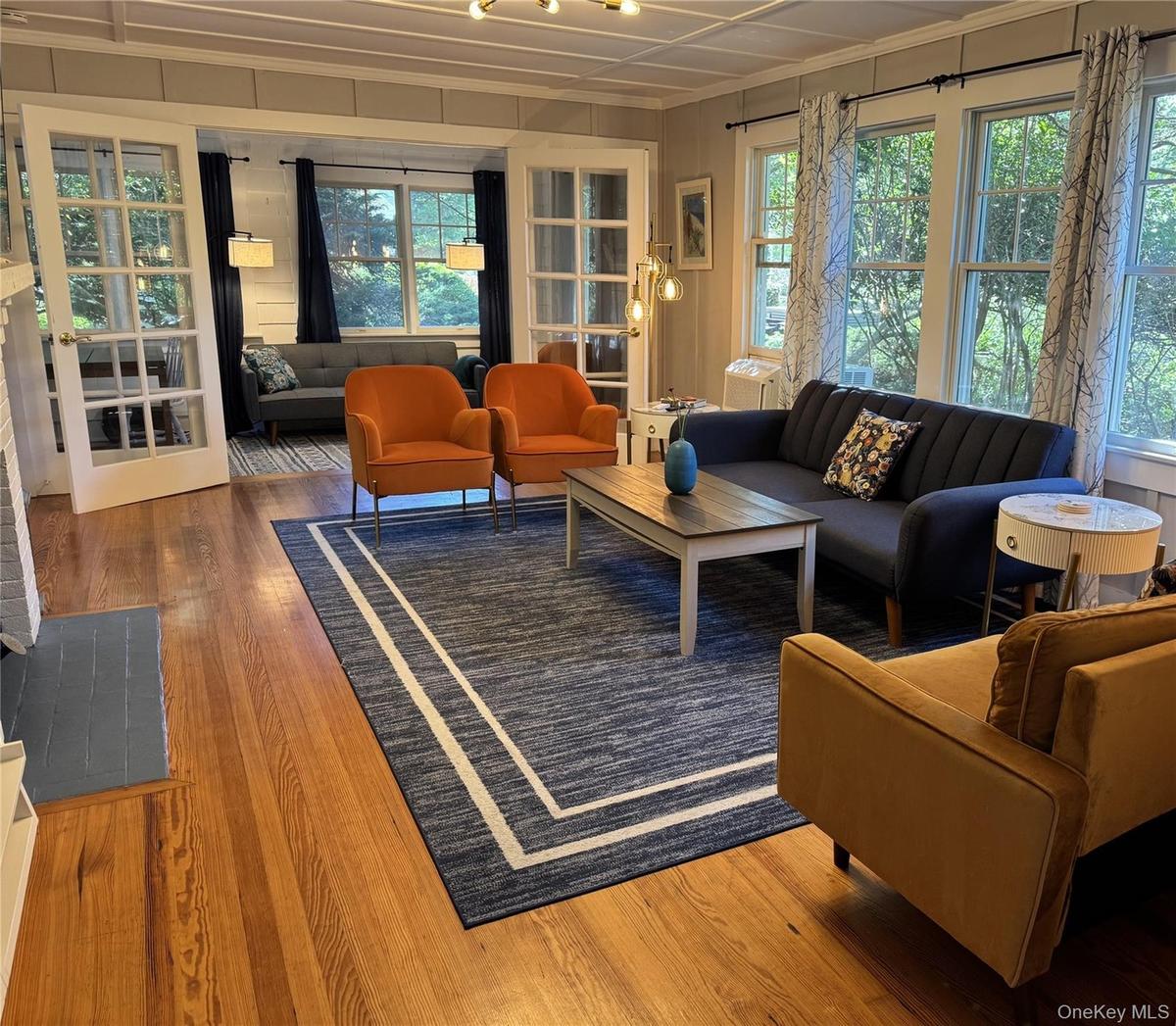 Living room featuring wood finished floors