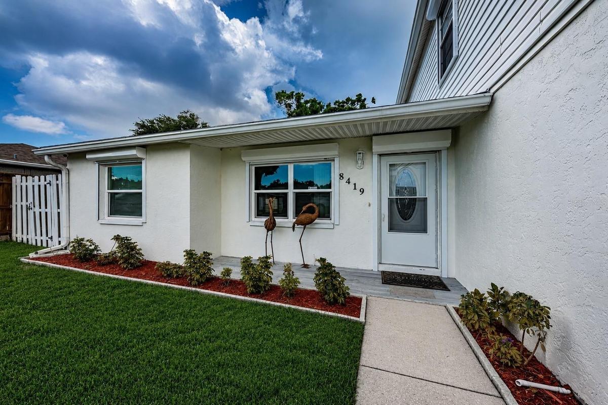 Front porch and entry - virtually enhanced