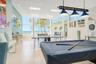 Club room and game room.