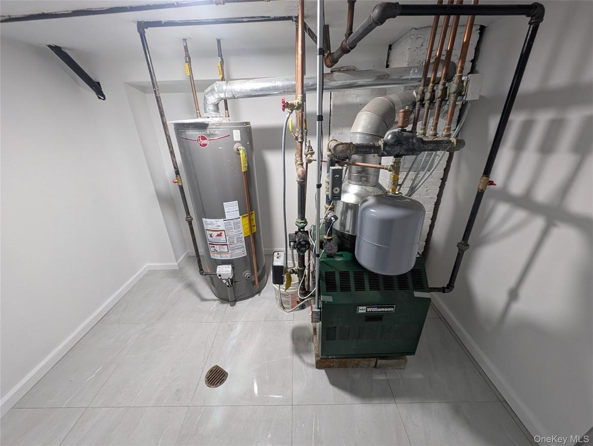 Utilities with water heater and a heating unit