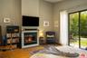 Fireplace flames are digital