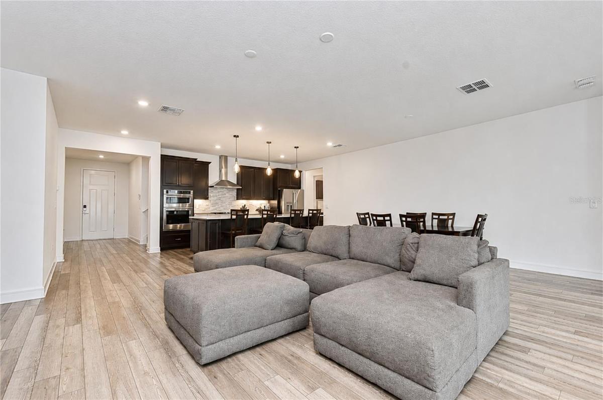 Spacious open-concept living area designed for entertaining.