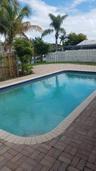 pool-- view of dock & canal in background