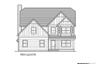 Front elevation drawing providing a detailed architectural view of the Harper Model's exterior design.