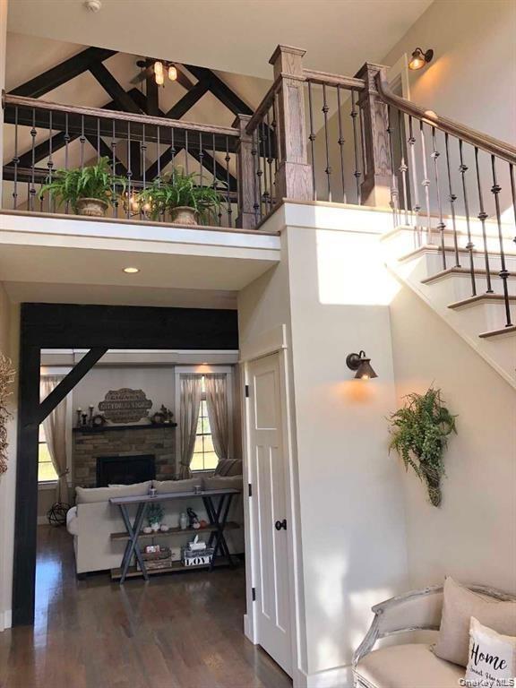 The welcoming foyer creates a memorable first impression, offering an inviting introduction to the home’s thoughtfully designed interior.