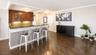 Sleek granite breakfast bar