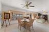 Reverse view of informal areas with view of sun room
