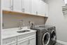 Private Laundry in Primary Suite.  Complete with Sink, Cabinets and Drying Racks