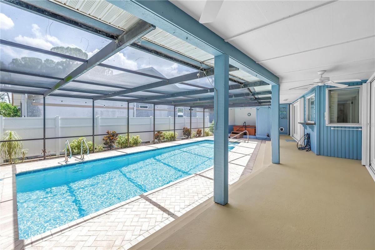 Screen enclosed pool & covered patio