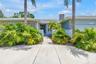 Gated front courtyard entry