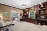Custom built-in office cabinetry with 2 integrated desk spaces
