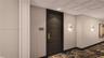 Unit 11M entrance with new wallpaper, carpet, ligthing and more