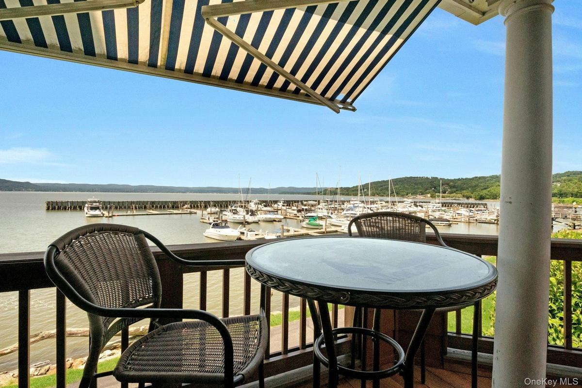 Enjoy sitting on the deck with unobstructed views of the Hudson.