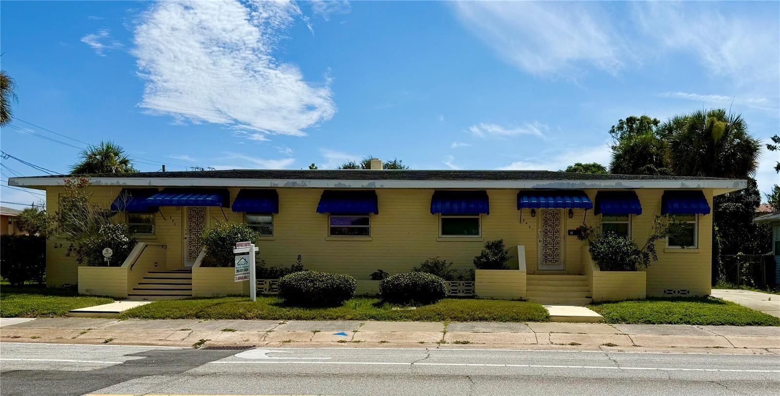 Front view-located on the corner of North Haliifax and University