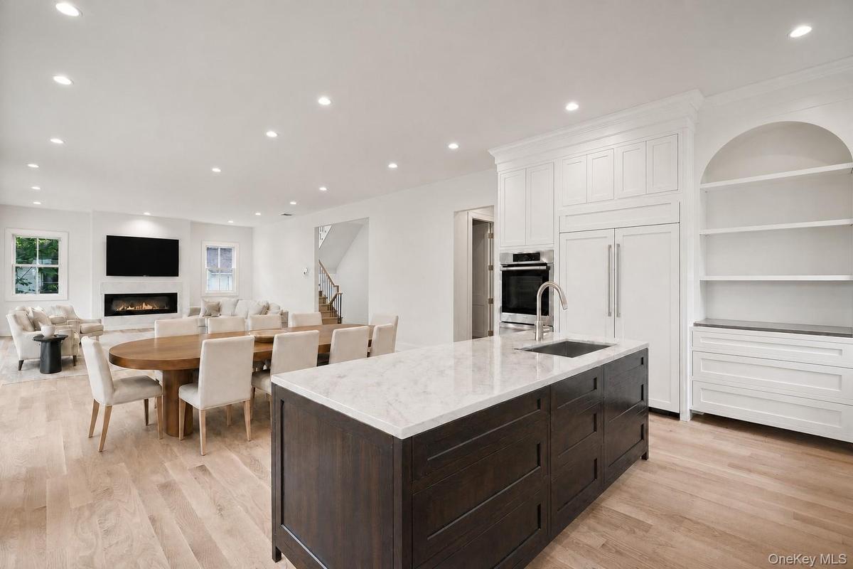Virtually staged kitchen / great room