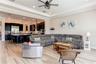 Family room and kitchen