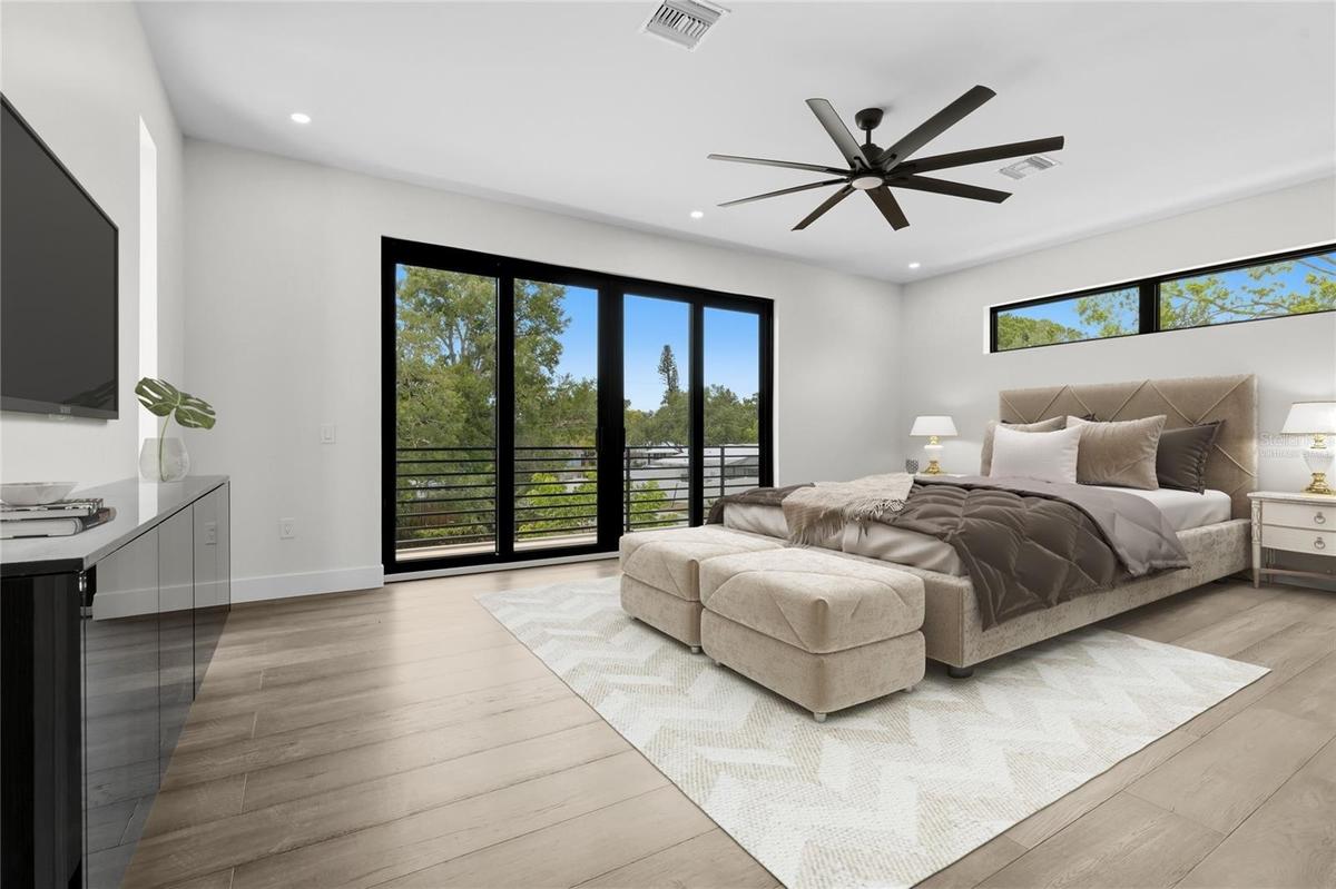 Primary suite - virtually staged