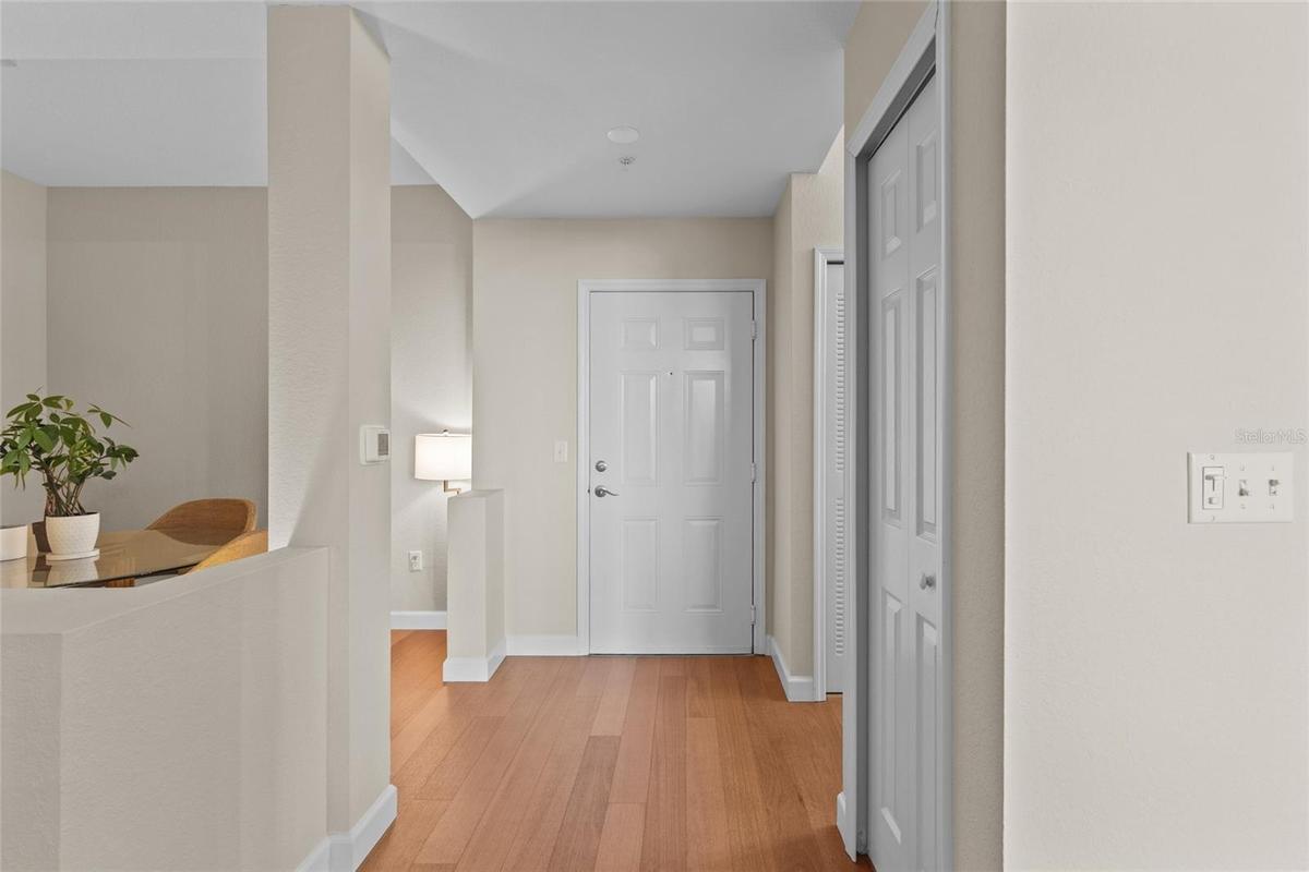 Beautiful Brazilian Oak flooring throughout the unit