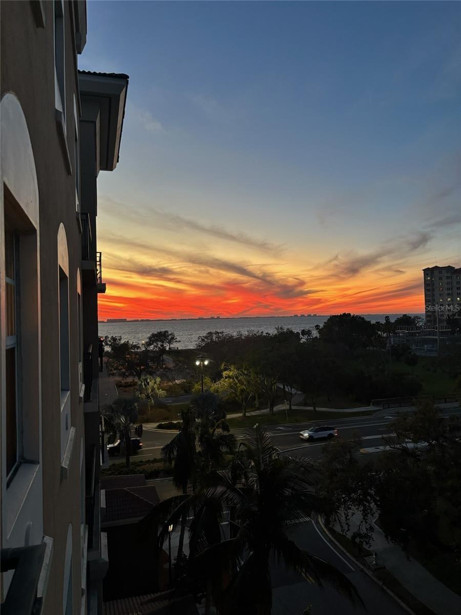 Take in sunsets over the Bay from your balcony