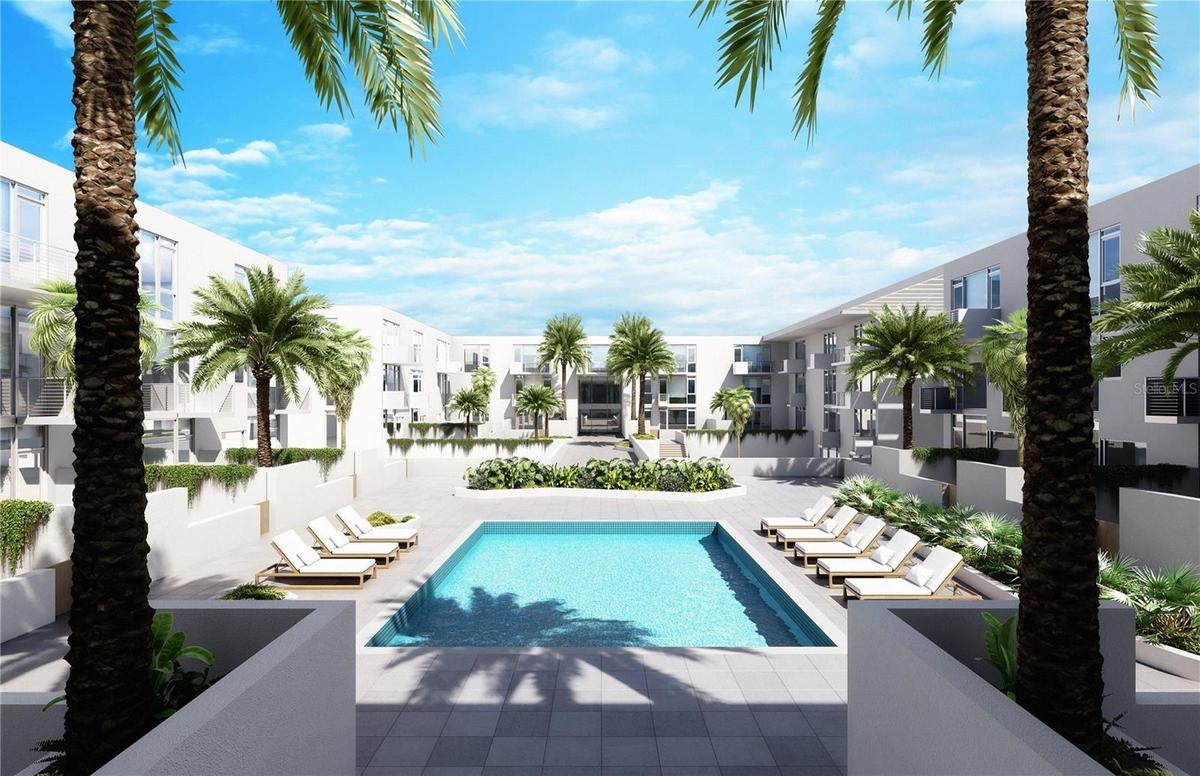 residence pool rendering