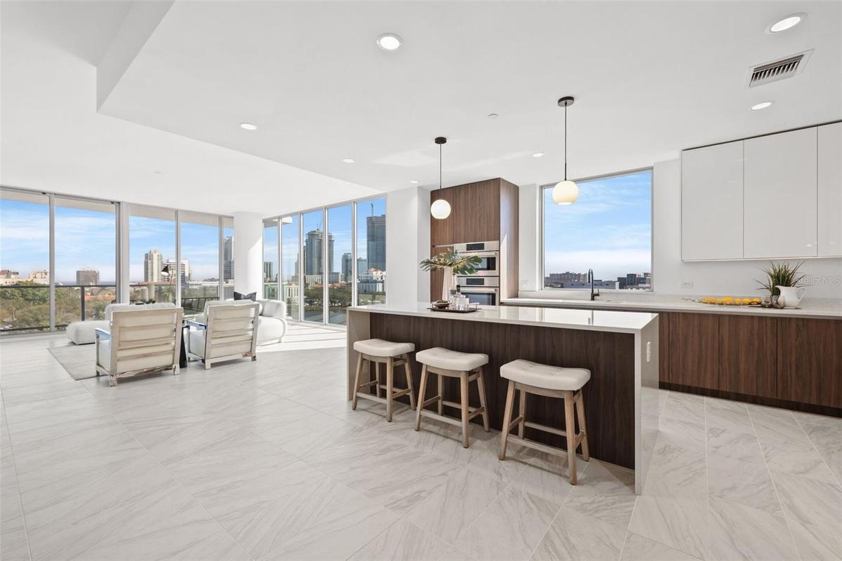 Look at that kitchen window! It faces South overlooking Skyway Bridge