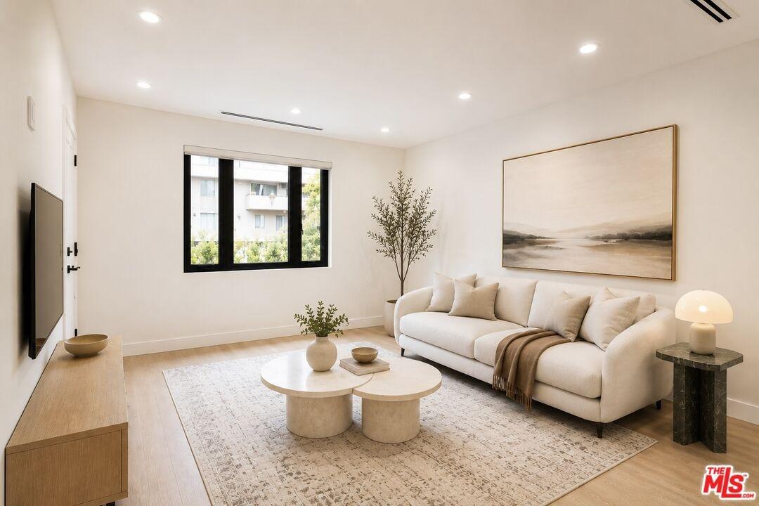 Virtually staged living room