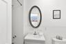 Newly renovated guest full bathroom.