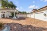 Paver parking lot, private garage, portico