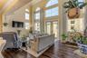 20 foot ceilings in living room with natural light