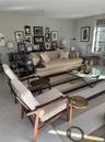 Living area with finished concrete floors
