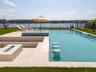 Pool with spa and fire pit