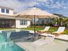 Pool with spa and fire pit