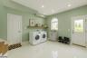Staged laundry room