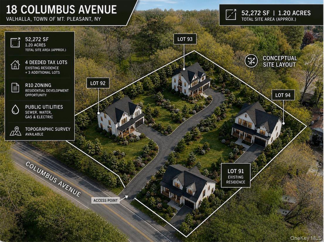 Conceptual site plan showing potential layout of Lots 91–94