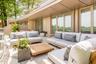 Private balcony terrace with parkland views from the Plot 20 apartment, The Pavilion