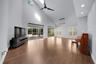 Oversize family room with sky lights