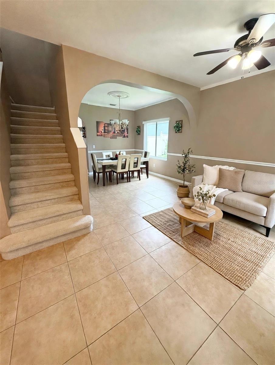 upstairs and living room