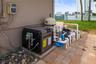 Pool equipment showing propane powered pool heater.