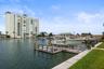 A view of the dock from the side opposite the boat lift.