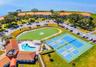 Aerial of Clubhouse, Pool, Pickleball and Tennis Courts
