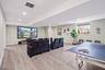 Finished basement staged