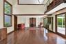 Living room with soaring ceiling